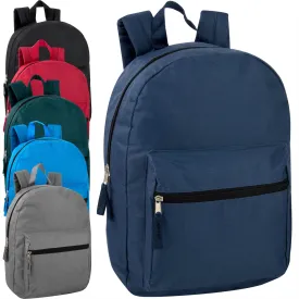 15 Inch Basic Backpack - 6 Colors