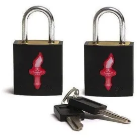 2 x TSA Padlock - Double Pack - Neon Black