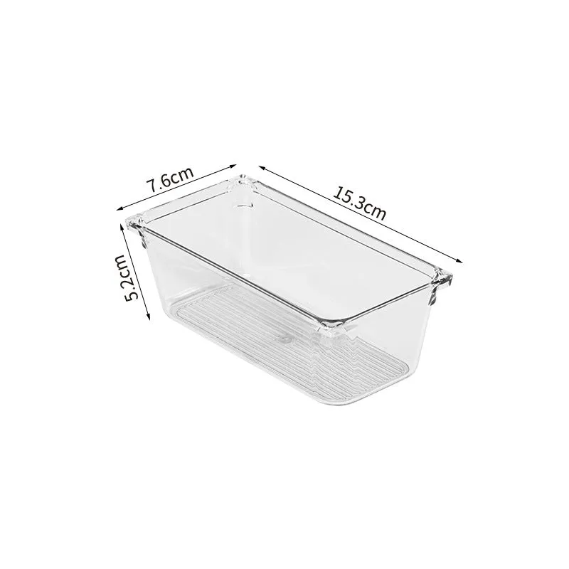 25Pcs Mixed Sizes Rectangular Clear Storage Box