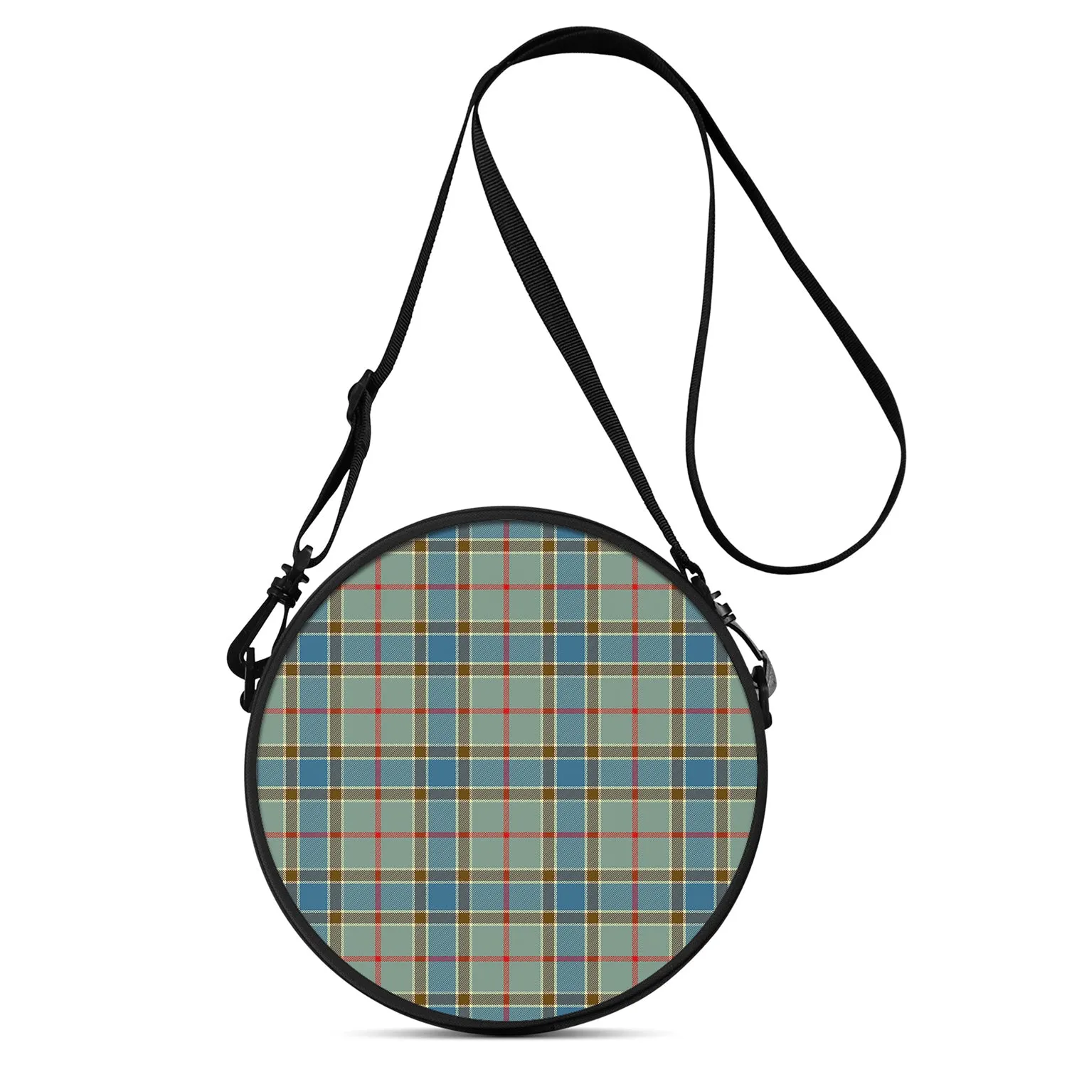 Balfour Blue Tartan Round Satchel Bags