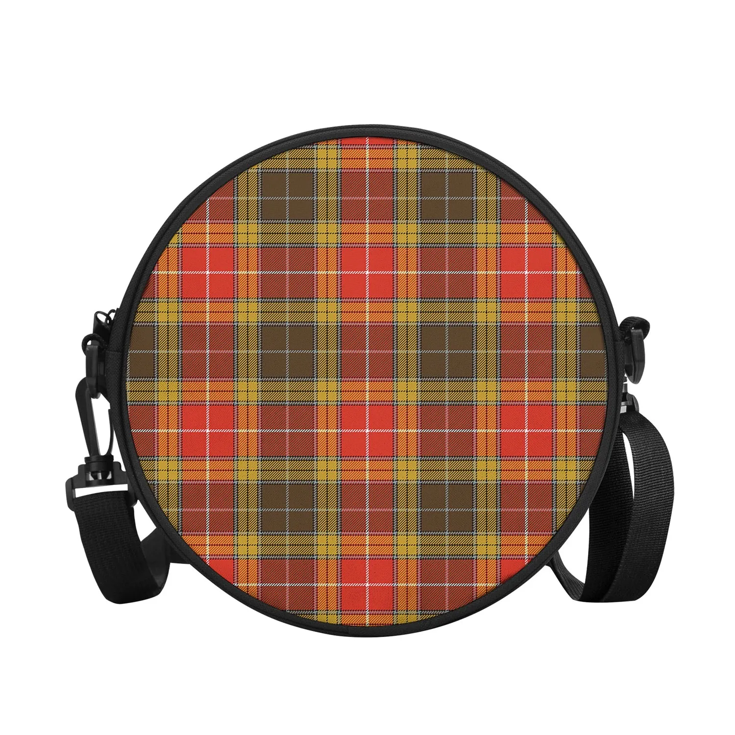 Buchanan Old Set Weathered Tartan Round Satchel Bags