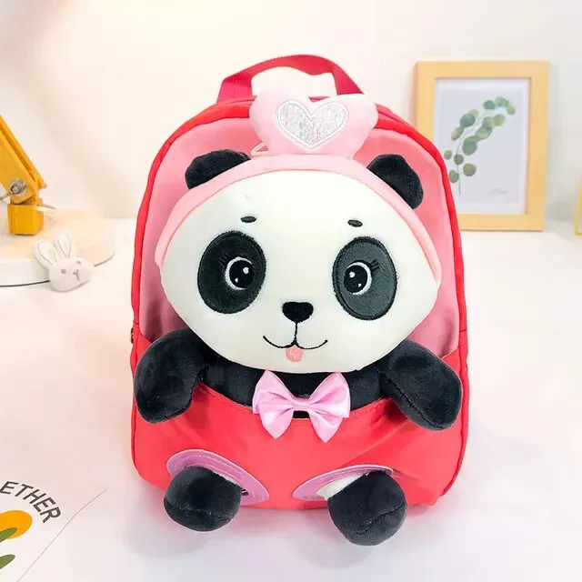 Cute Panda Theme Soft Plush Backpack for Kids