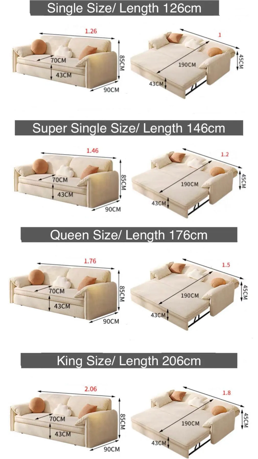 Dan Scratch Resistant Sofa Bed