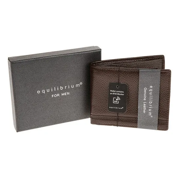 Equilibrium For Men RFID Leather Wallet Brown