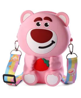 FUNNY BEAR SILICON SLING BAG - PINK