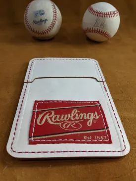 Handcrafted Rawlings Limited Edition White Baseball Wallet