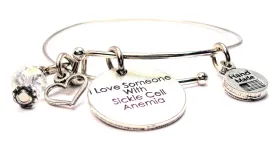 I Love Someone With Sickle Cell Anemia Expandable Bangle Bracelet