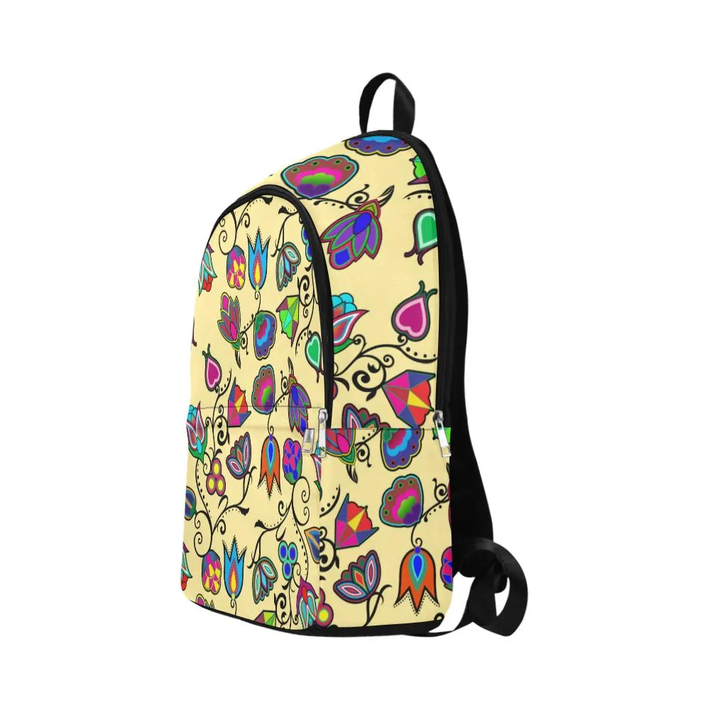 Indigenous Paisley Vanilla Fabric Backpack for Adult