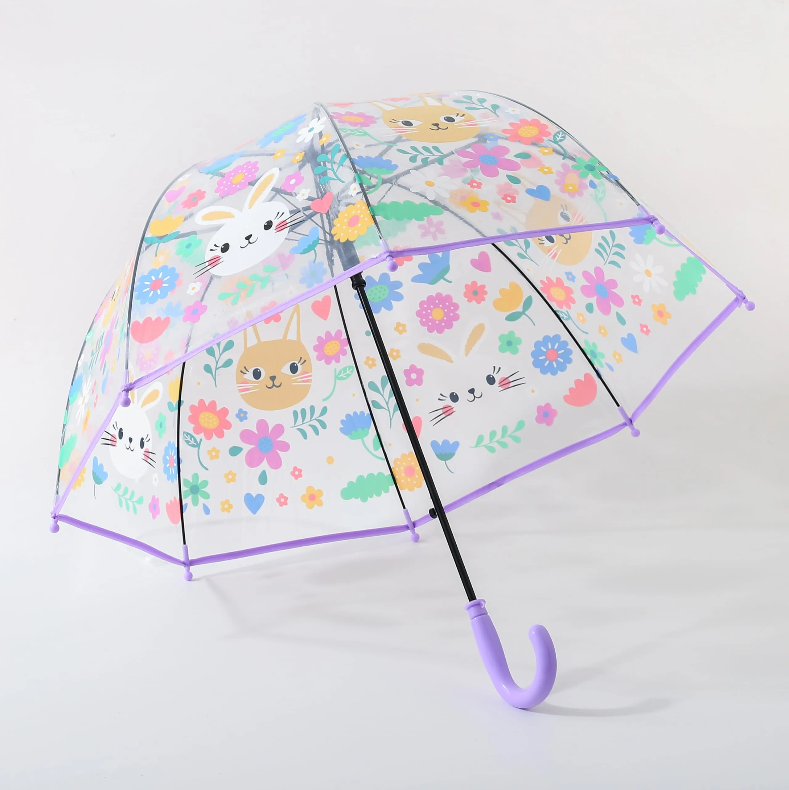 Kuber Industries Kids Umbrella | Umbrella for Rainy Days | Umbrellas for Rain | Umbrella For Travelling-Outdoor Activities | Umbrella for Kids-Boys & Girls | Kids Chhata | RST035A | Purple