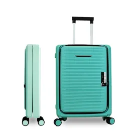 Kuber Industries Luggage Bag | Trolley Bags for Travel | Collapsible Luggage Bag | Travelling Bag | Trolley Bags for Suitcase | Lightweight Luggage Bag | 24 Inch | Pack of 3 | Light Mint