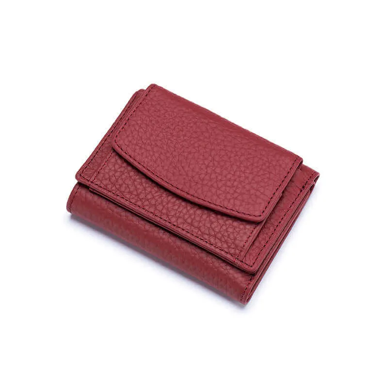 Leather RFID Mini Wallet With Coin Pocket