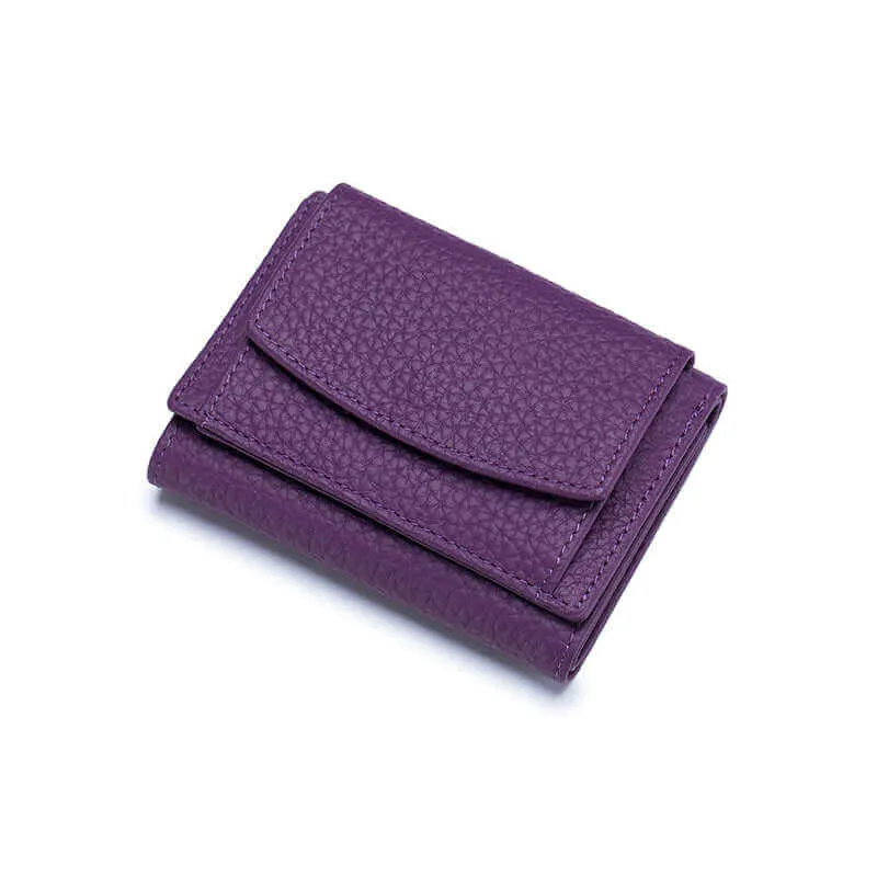 Leather RFID Mini Wallet With Coin Pocket