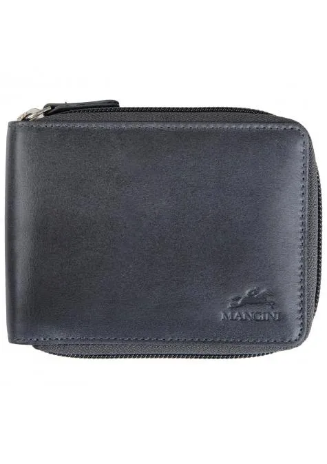 Mancini BELLAGIO Zippered RFID Billfold With Removable Passcase