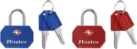 Master Lock 4681TBLK Luggage Lock, Keyed Alike Key, 3/32 in Dia Shackle, Steel Shackle, Steel Body, 1-1/4 in W Body :PK 2: QUANTITY: 1