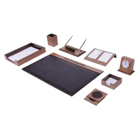 MOOG Zebrona Leather Desk Organizer Set- 11 PCS