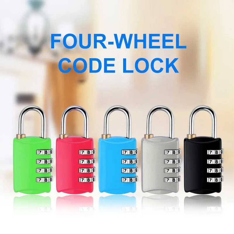 Multi-color Metal Luggage Zipper Wardrobe Door Password Lock