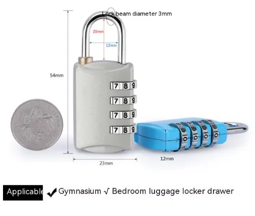 Multi-color Metal Luggage Zipper Wardrobe Door Password Lock