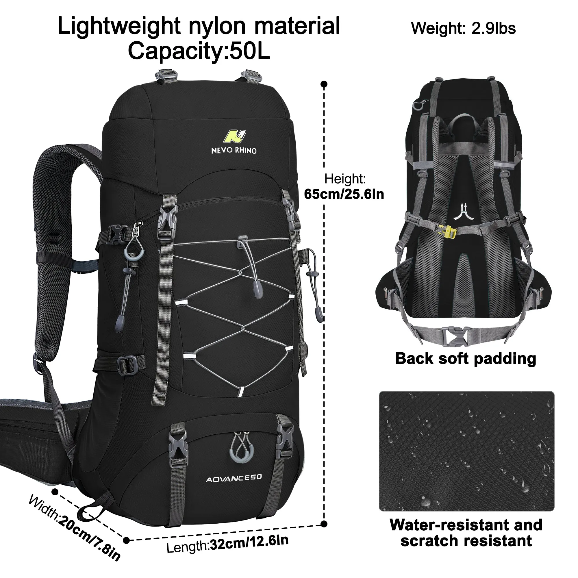 Nevo Extreme 40L - 45L - 50L - 60L - 70L Backpack