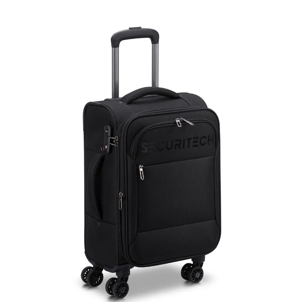 Securitech By Delsey Vanguard 55cm Cabin Exp Softsided Luggage - Black