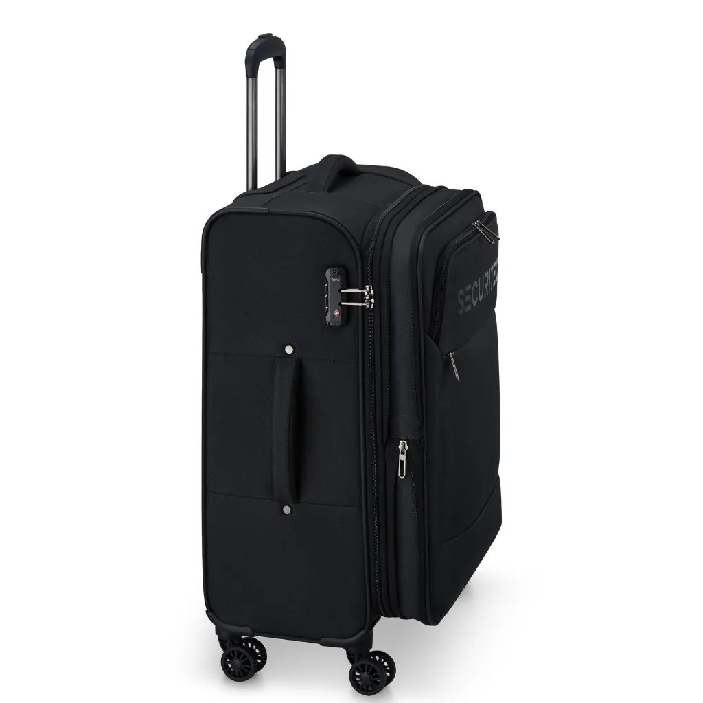 Securitech By Delsey Vanguard 55cm Cabin Exp Softsided Luggage - Black