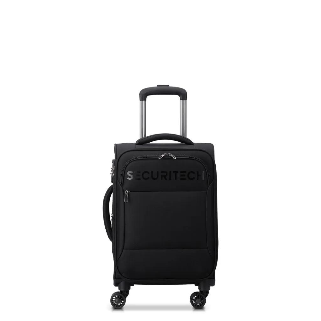 Securitech By Delsey Vanguard 55cm Cabin Exp Softsided Luggage - Black