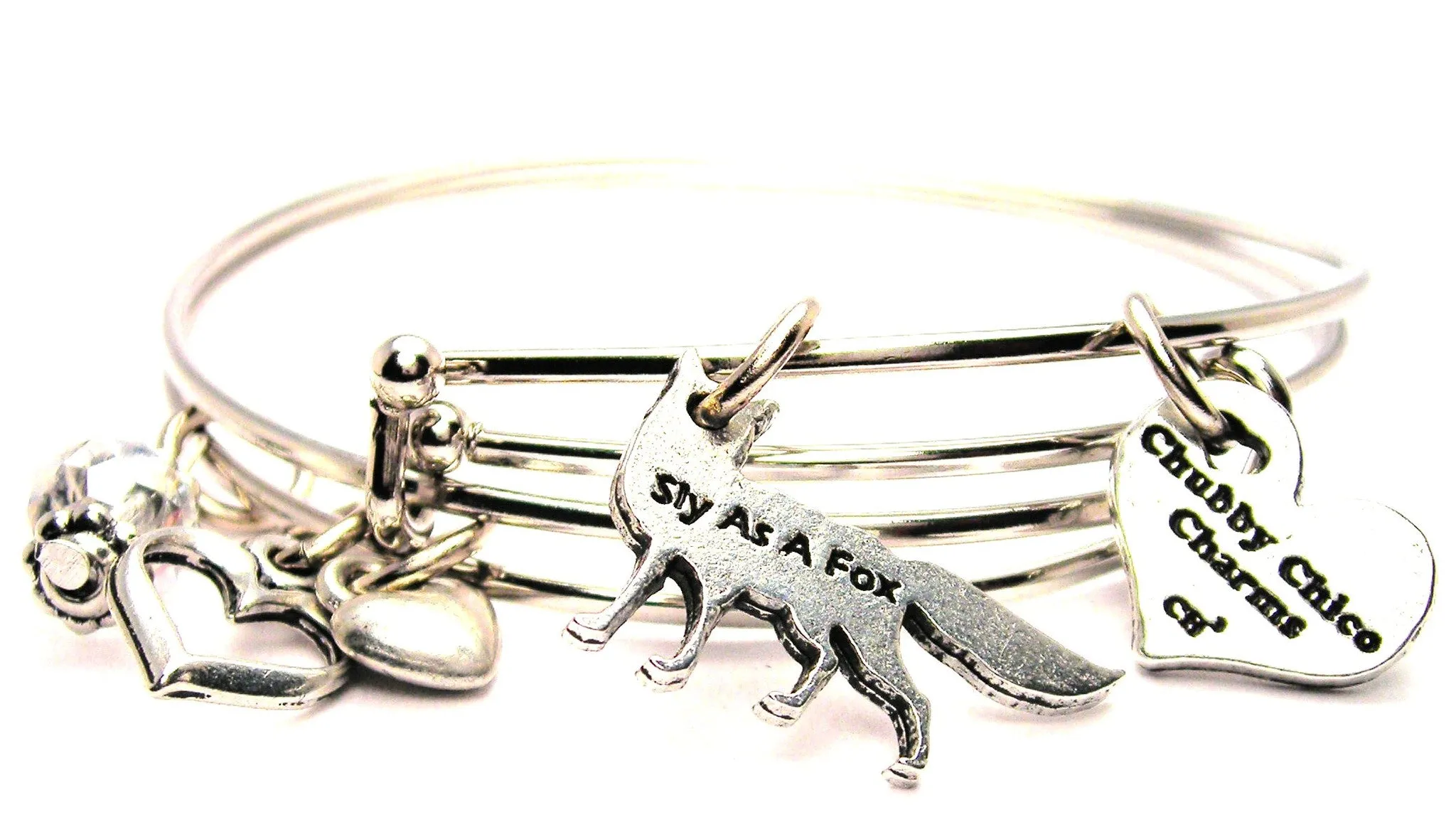 Sly As A Fox Expandable Bangle Bracelet Set