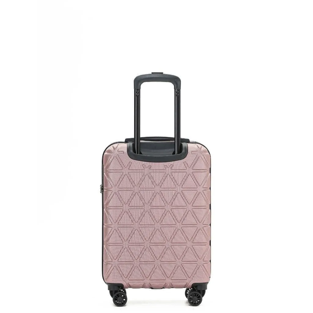 Tosca Triton Carry On 55cm Hardsided Spinner Luggage Rose Gold