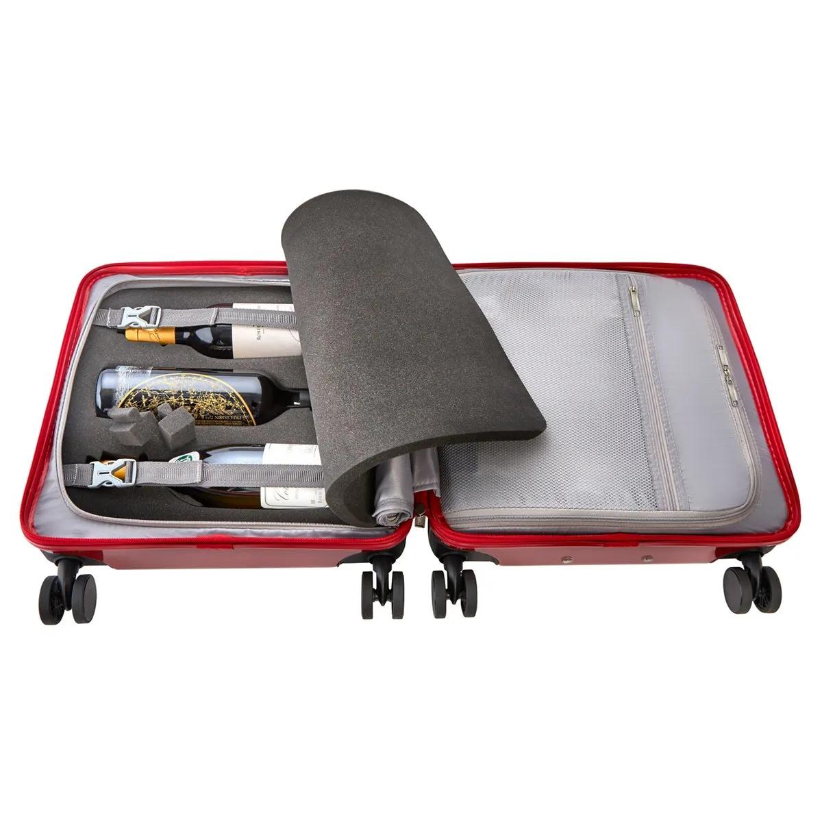 TSA-Approved 6-Bottle Wine Suitcase