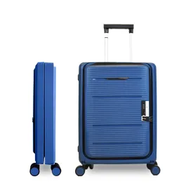 UMAI Collapsible & Foldable Hardcase Cabin Plastic Suitcase for Travel(20 inch - 55 cm) | Travel Bag for Men's & Women's | 8 Wheels | Trolley Bag | TSA Lock | Easy-to-Store (Navy Blue)