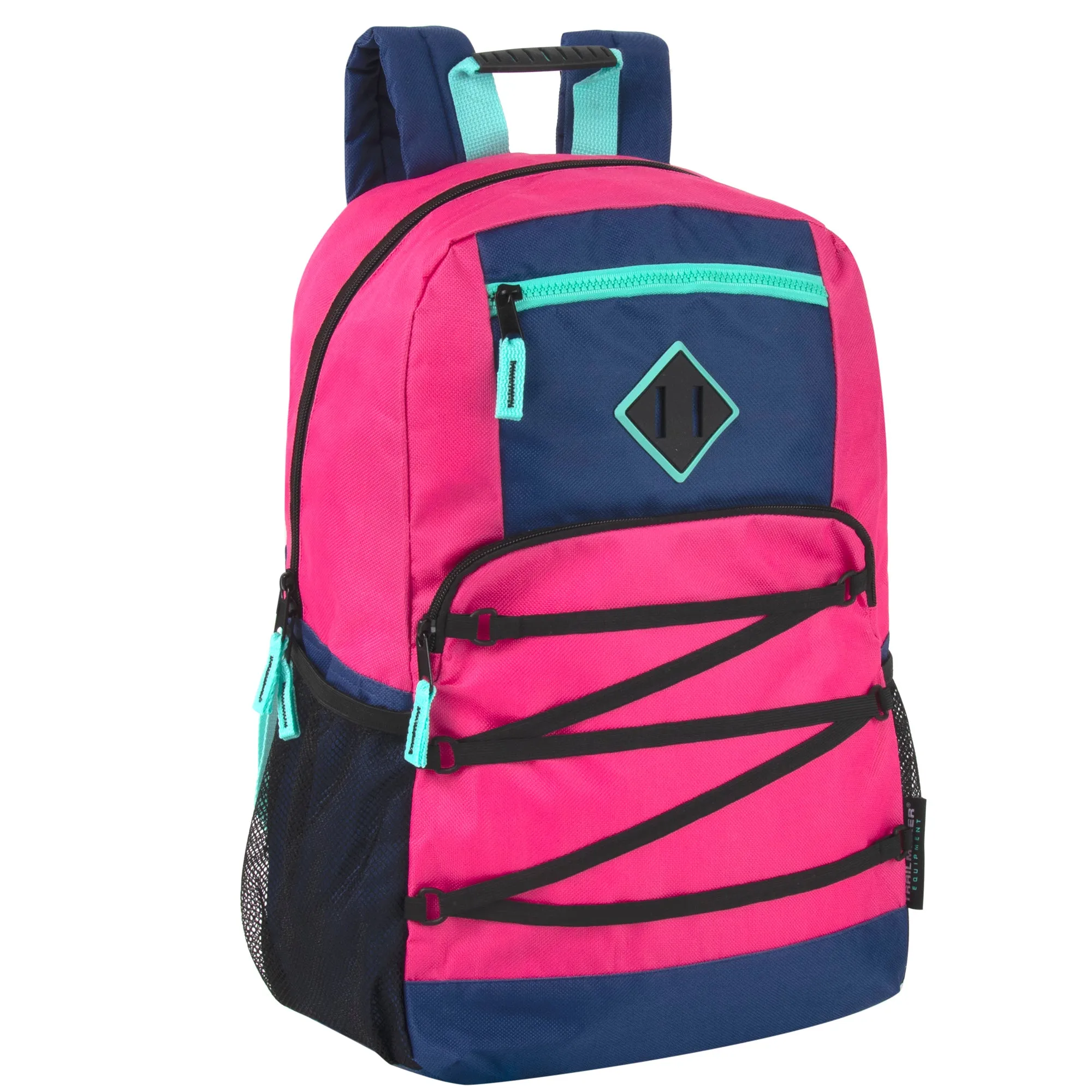 Wholesale Double Zippered Bungee Backpacks With Laptop Section - Girls