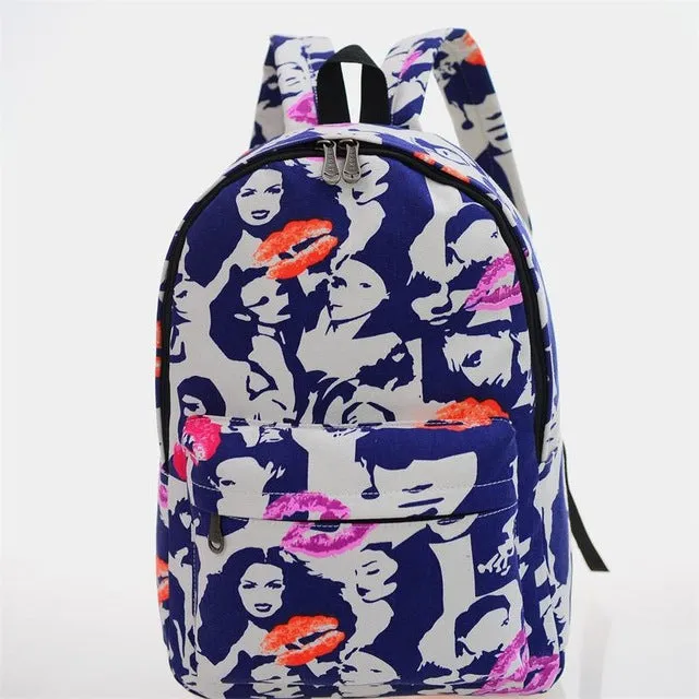 women printing backpacks